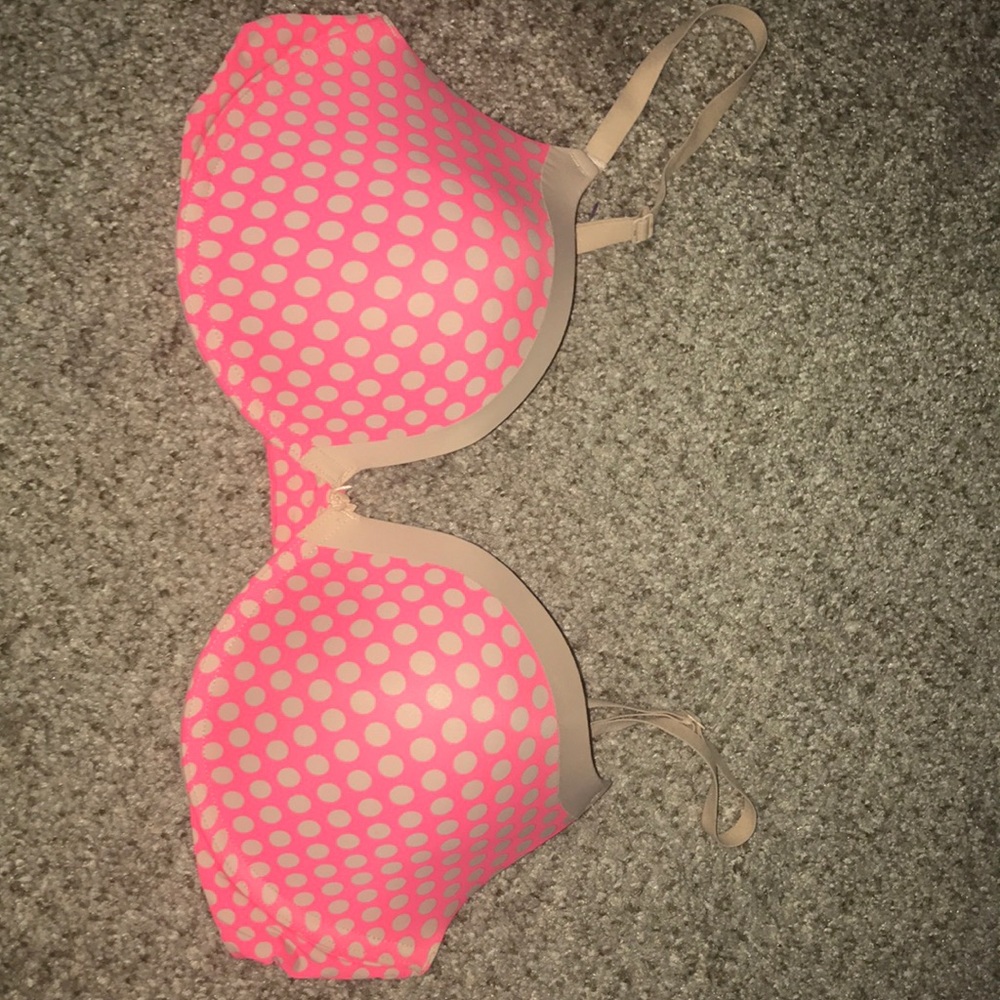 PINK VS BRA PINK POLKA DOTS